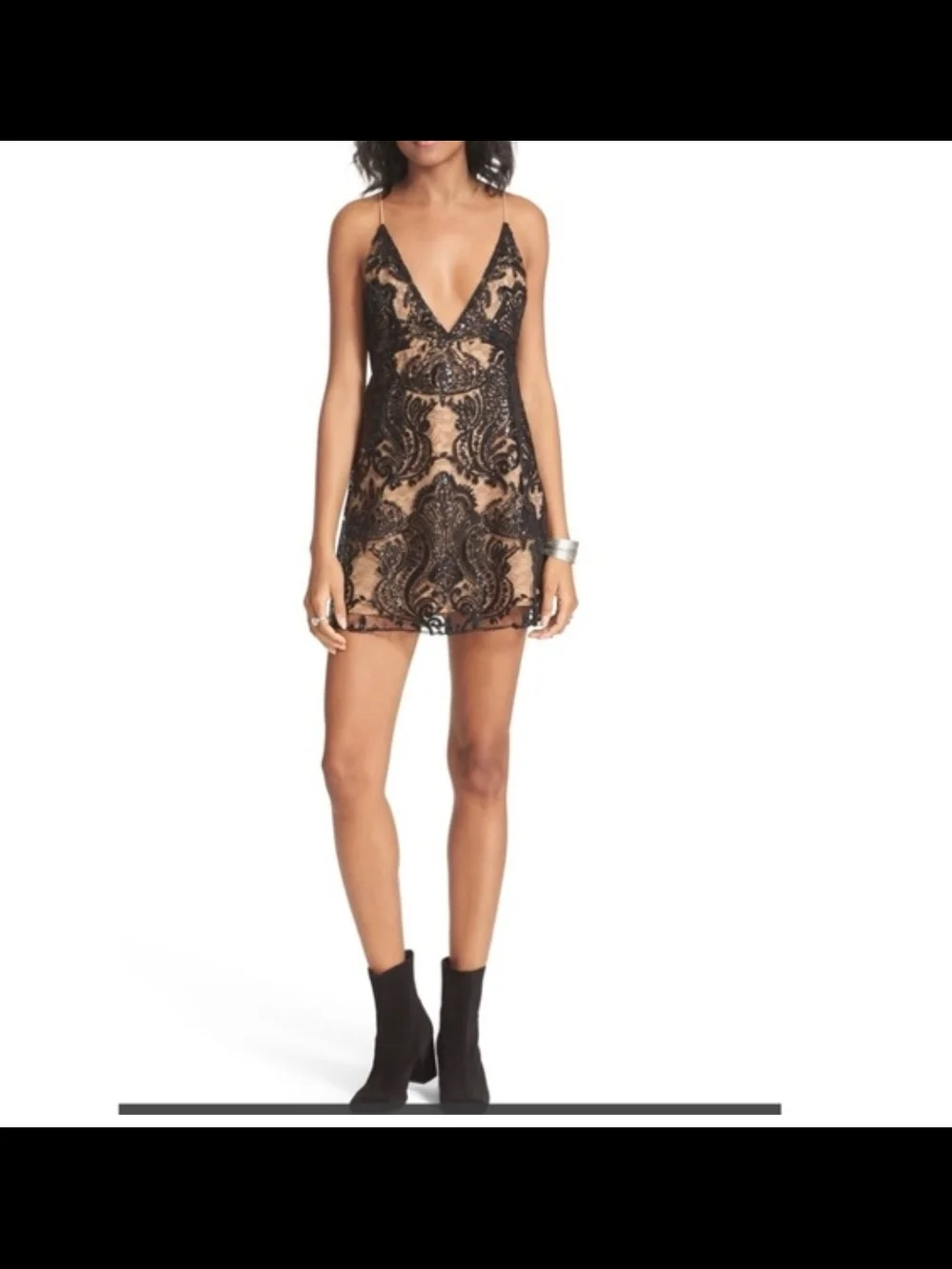 Free People Night Shimmers Mini Dress Size 10